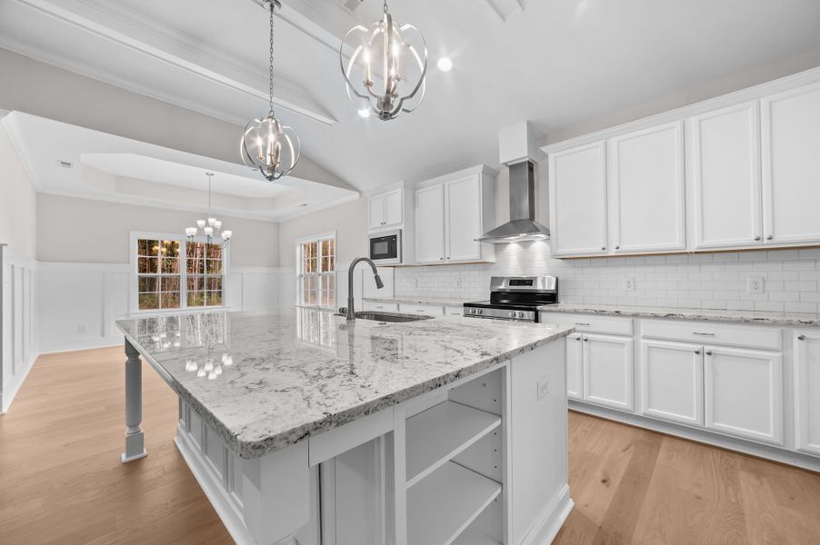 Furnished interior view inside a new home in The Preserve at Langston, Winterville (Image 8). Furnished interior view inside a new home in The Preserve at Langston, Winterville (Image 8).