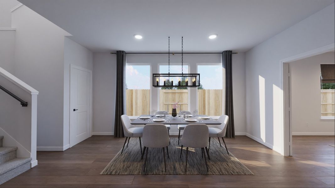 Representative furnished interior of a home built from the Nichole by Risewell Homes in The Porch at Du Pre, Buda (Image 7).