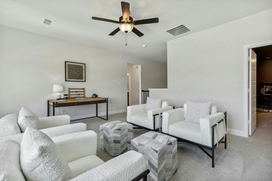 Representative furnished interior of a home built from the Willow by Kindred Homes in Kentsdale Farms, DeSoto (Image 37). Representative furnished interior of a home built from the Willow by Kindred Homes in Kentsdale Farms, DeSoto (Image 37).
