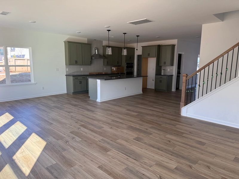 Kitchen featuring the AW Collection® Rosemary - Matte black, light wood, and garden-inspired style.