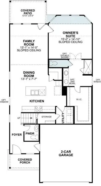 2D floor plan layout of this home in Summerview, Fulshear, TX (Image 3).