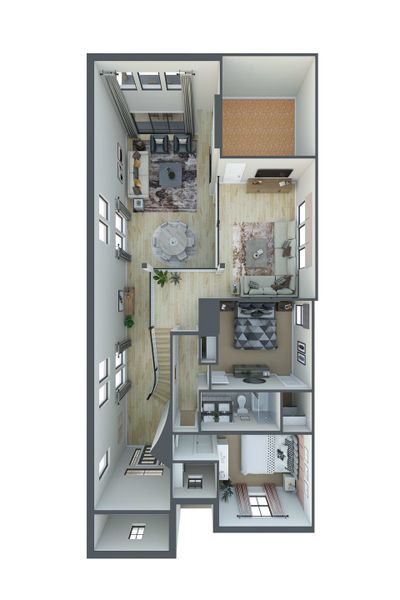 2D floor plan layout for the Brant by Tri Pointe Homes in Trillium, Richmond, TX (Image 5).