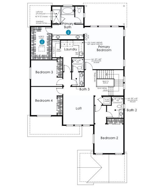 2D floor plan layout of this home in Stargaze at Solstice, Littleton, CO (Image 5).