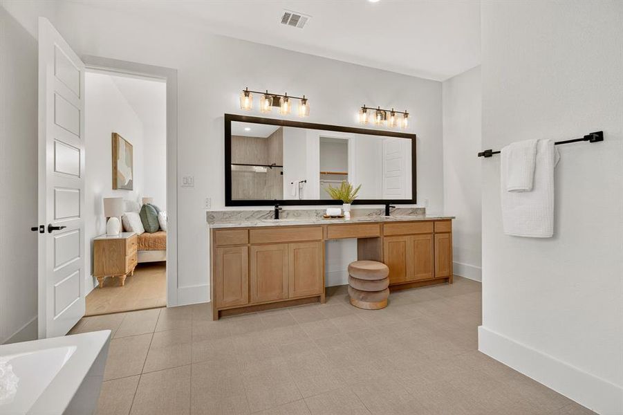 Furnished interior view inside a new home in The Grove, Fort Worth (Image 15).