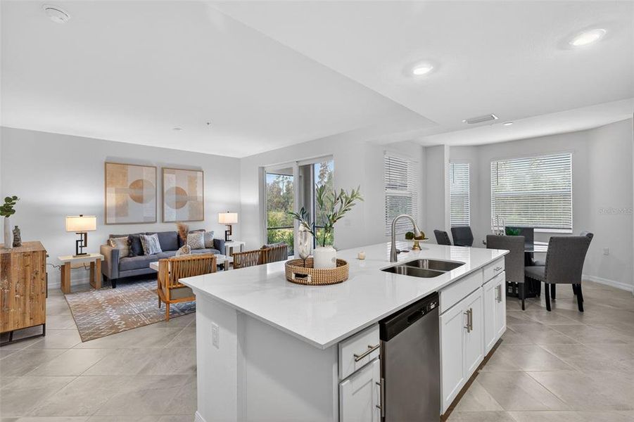 Furnished interior view inside a new home in Heritage Landing, Punta Gorda (Image 16).