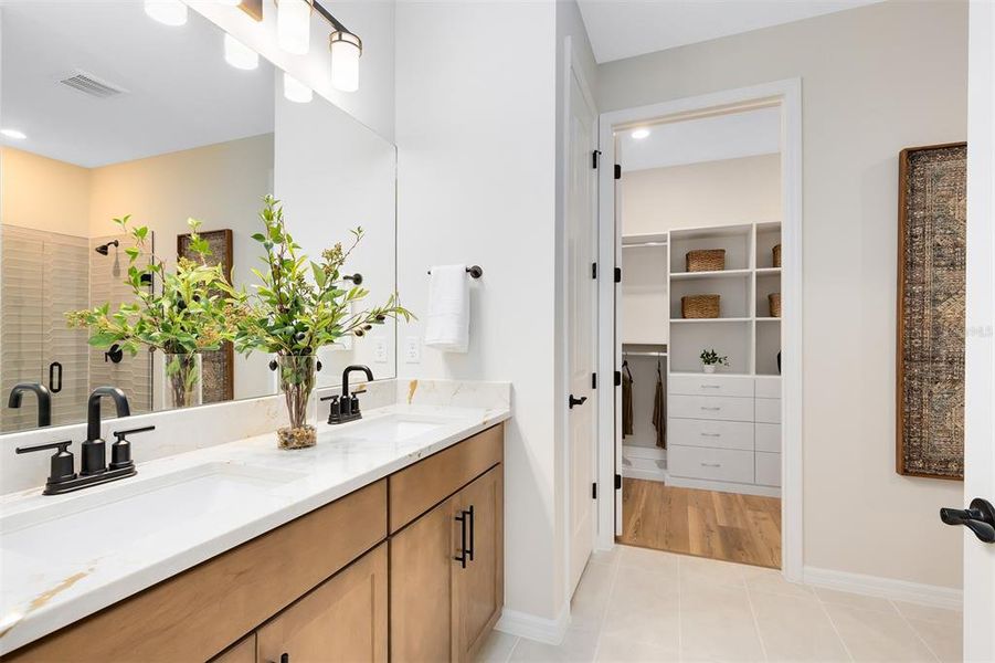 Model Home Design Only. Pictures and furnishings are for illustrative purposes only. Elevations, colors and options may vary. Furniture is for model home staging only.