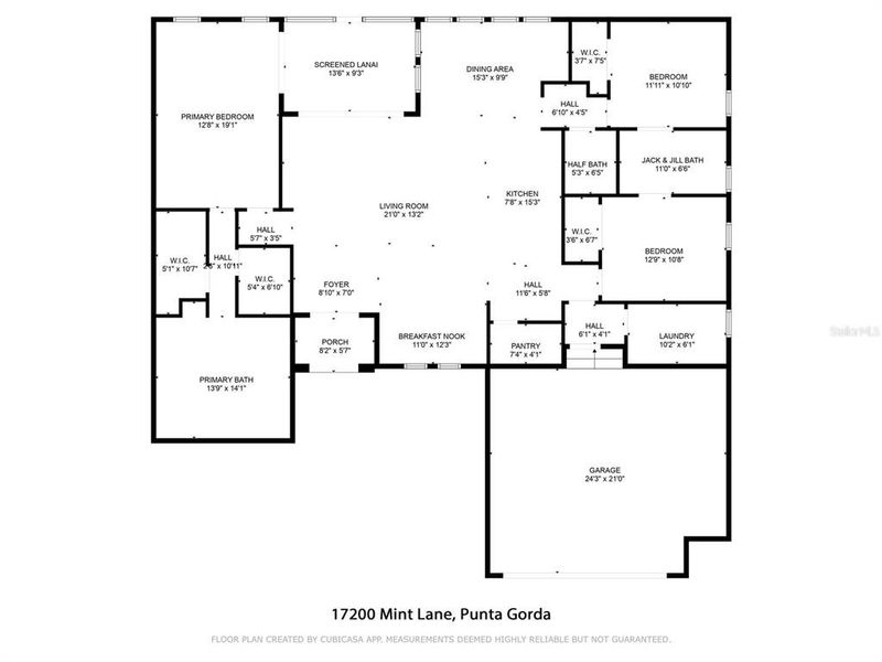 2D floor plan layout of this home in , Punta Gorda, FL (Image 3).