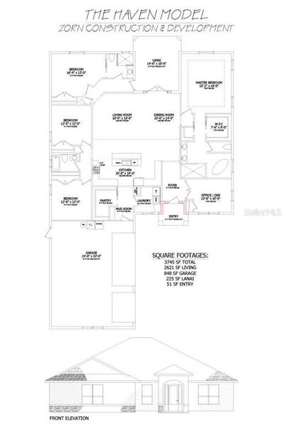 2D floor plan layout of this home in , Ocala, FL (Image 4).