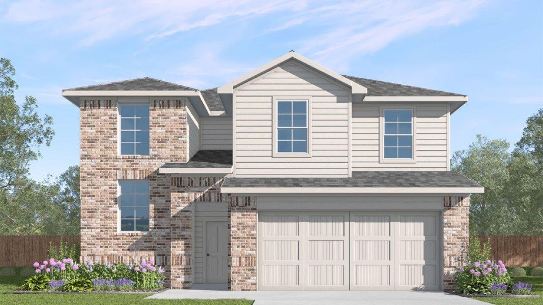 Representative exterior photo of a completed home built from the The Pierce by D.R. Horton in Abbey Glen, Lubbock, TX (Image 2).