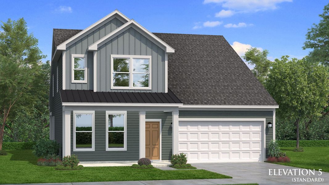 Representative exterior photo of a completed home built from the Ansley by DRB Homes in Riley Farms, Rockvale, TN (Image 22).