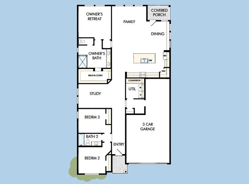 2D floor plan layout for the The Maple by David Weekley Homes in Legacy, League City, TX (Image 3). 2D floor plan layout for the The Maple by David Weekley Homes in Legacy, League City, TX (Image 3).