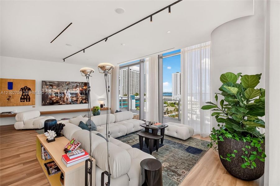 Furnished interior view inside a new home in , Miami (Image 18).