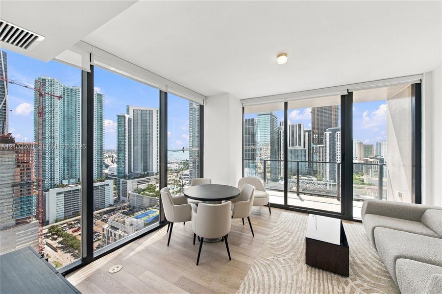 Furnished interior view inside a new home in , Miami (Image 10).
