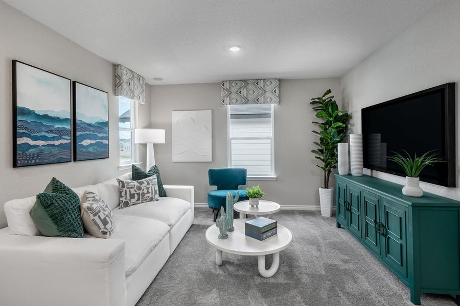 Representative furnished interior of a home built from the 1676 Modeled by KB Home in Preserve at Culebra - Villa Collection, San Antonio (Image 8).