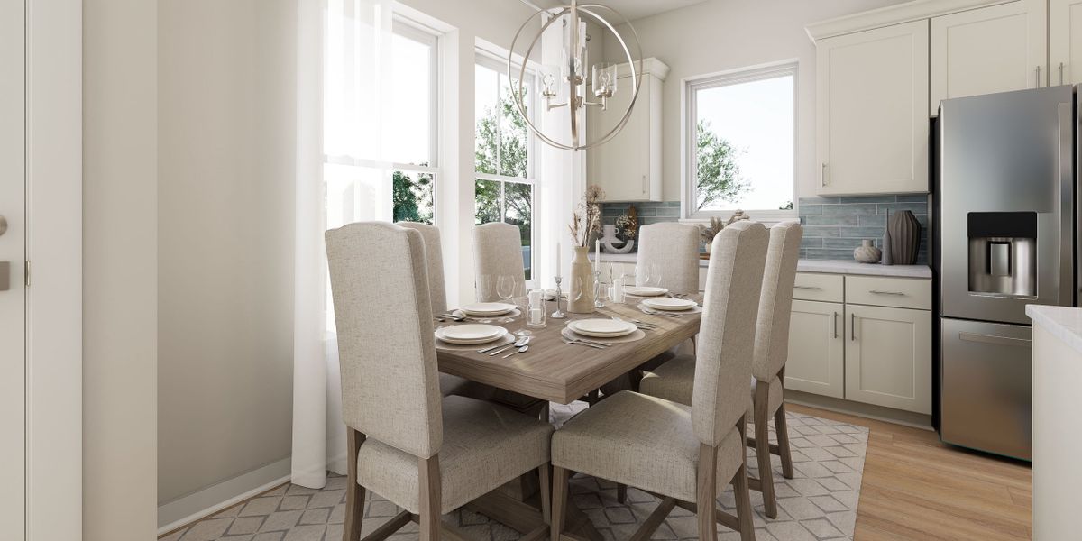 Representative furnished interior of a home built from the The Timmons by David Weekley Homes in Crosscreek Walk  – Courtyard, Charleston (Image 8).