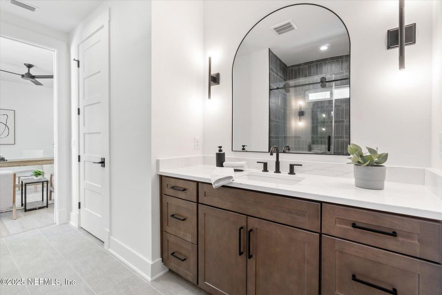 Furnished interior view inside a new home in , Jacksonville Beach (Image 28). Furnished interior view inside a new home in , Jacksonville Beach (Image 28).