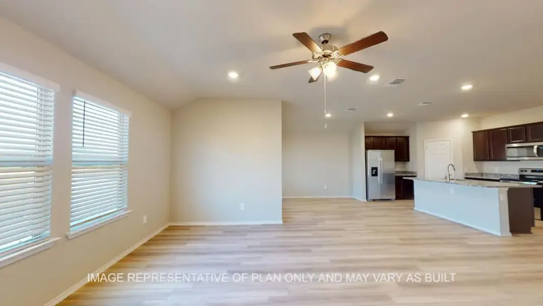 Representative unfurnished interior of a home built from the Texas Cali by D.R. Horton in Wildwood Estates, Nolanville (Image 18).