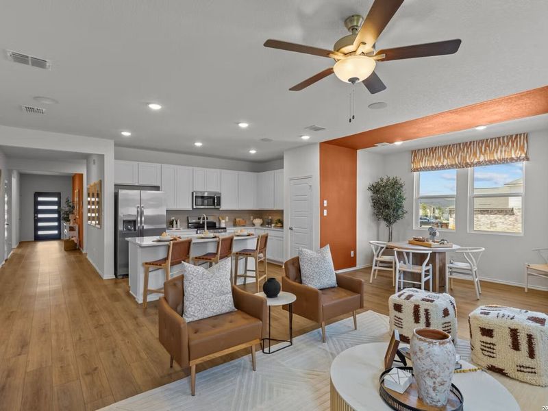 Furnished interior view inside a new home in Comanche Ridge, San Antonio (Image 15). Furnished interior view inside a new home in Comanche Ridge, San Antonio (Image 15).