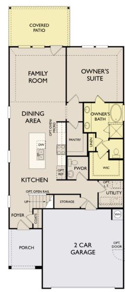 2D floor plan layout of this home in Lariat, Liberty Hill, TX (Image 3).