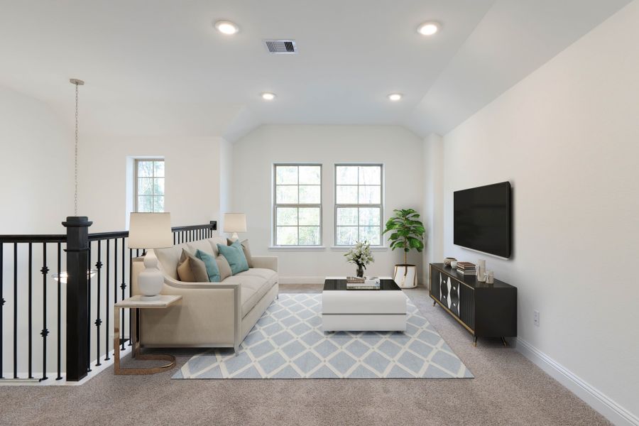 Representative furnished interior of a home built from the Northcliffe by Beazer Homes in Amira: Hilltop Collection, Tomball (Image 10). Representative furnished interior of a home built from the Northcliffe by Beazer Homes in Amira: Hilltop Collection, Tomball (Image 10).