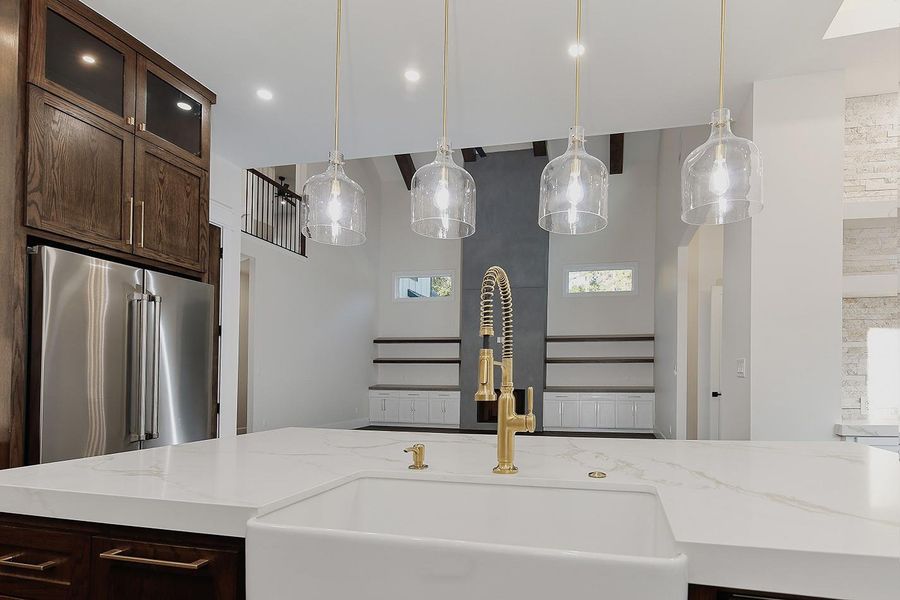 Expansive Center Island- Perfect for Serving or Gathering Around Expansive Center Island- Perfect for Serving or Gathering Around