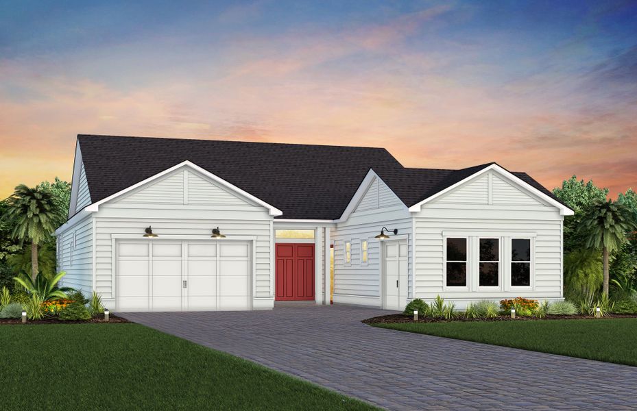 Representative exterior photo of a completed home built from the Madeira by Del Webb in Del Webb Saint Johns, St. Johns, FL (Image 6). Representative exterior photo of a completed home built from the Madeira by Del Webb in Del Webb Saint Johns, St. Johns, FL (Image 6).