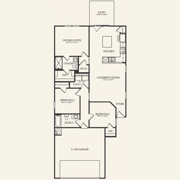 2D floor plan layout for the Goldcrest by Centex in Elmwood Park, Athens, GA (Image 3). 2D floor plan layout for the Goldcrest by Centex in Elmwood Park, Athens, GA (Image 3).