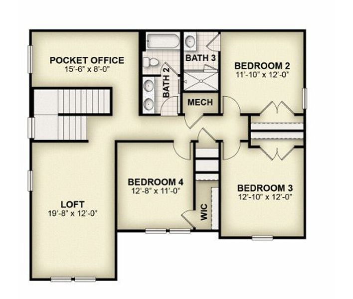 2D floor plan layout of this home in Northlake at Ovation, Winter Garden, FL (Image 6). 2D floor plan layout of this home in Northlake at Ovation, Winter Garden, FL (Image 6).
