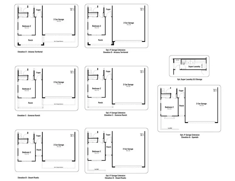 2D floor plan layout of this home in Estrella, Goodyear, AZ (Image 3).