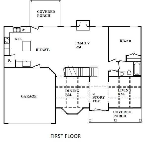 2D floor plan layout for the Richmond by JR Homes in The Registry, McDonough, GA (Image 3).