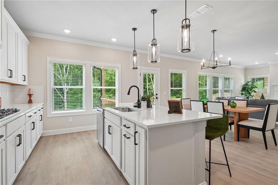 Furnished interior view inside a new home in River Pointe, Monroe (Image 10). Furnished interior view inside a new home in River Pointe, Monroe (Image 10).