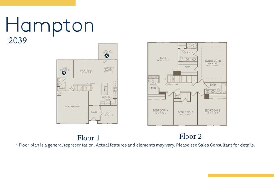 2D floor plan layout of this home in Forestwood, Longs, SC (Image 3).