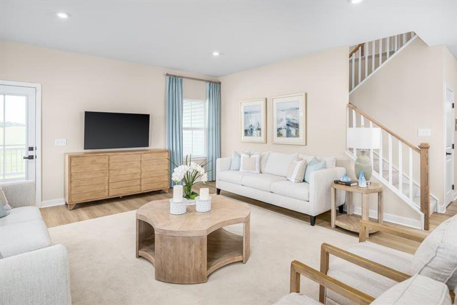 Representative furnished interior of a home built from the Oak Park by Ryan Homes in Arborvale, Fayetteville (Image 13).