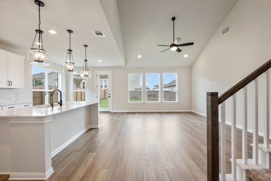Representative unfurnished interior of a home built from the Thornton by Ashton Woods in Berry Creek Highlands, Georgetown (Image 17).