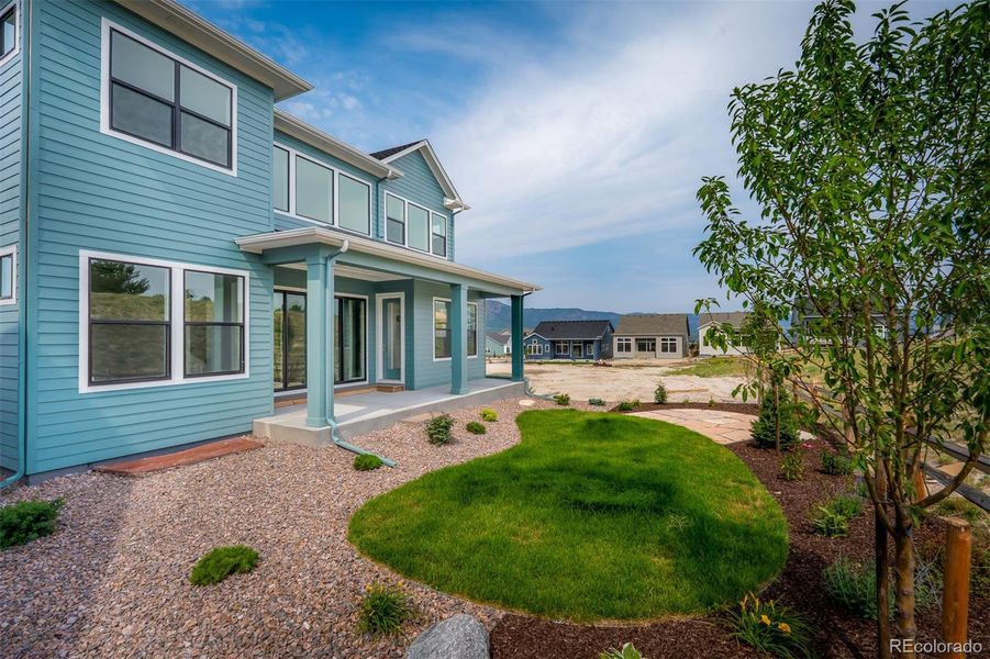 Exterior details and patio area of a home in Cloverleaf – Mountainview Collection, Monument (Image 24). Exterior details and patio area of a home in Cloverleaf – Mountainview Collection, Monument (Image 24).