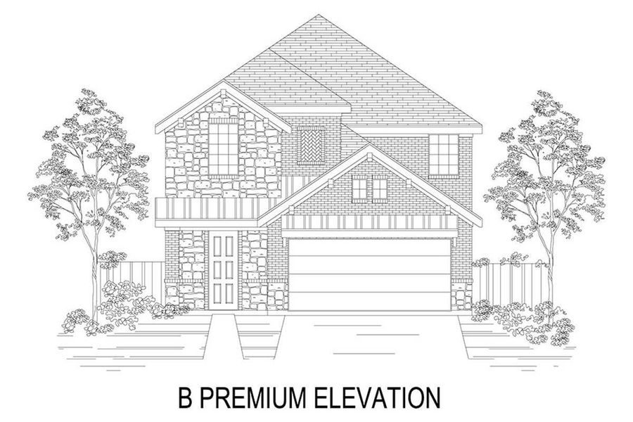 Representative rendering of the exterior for the Wise F by First Texas Homes (Image 11).