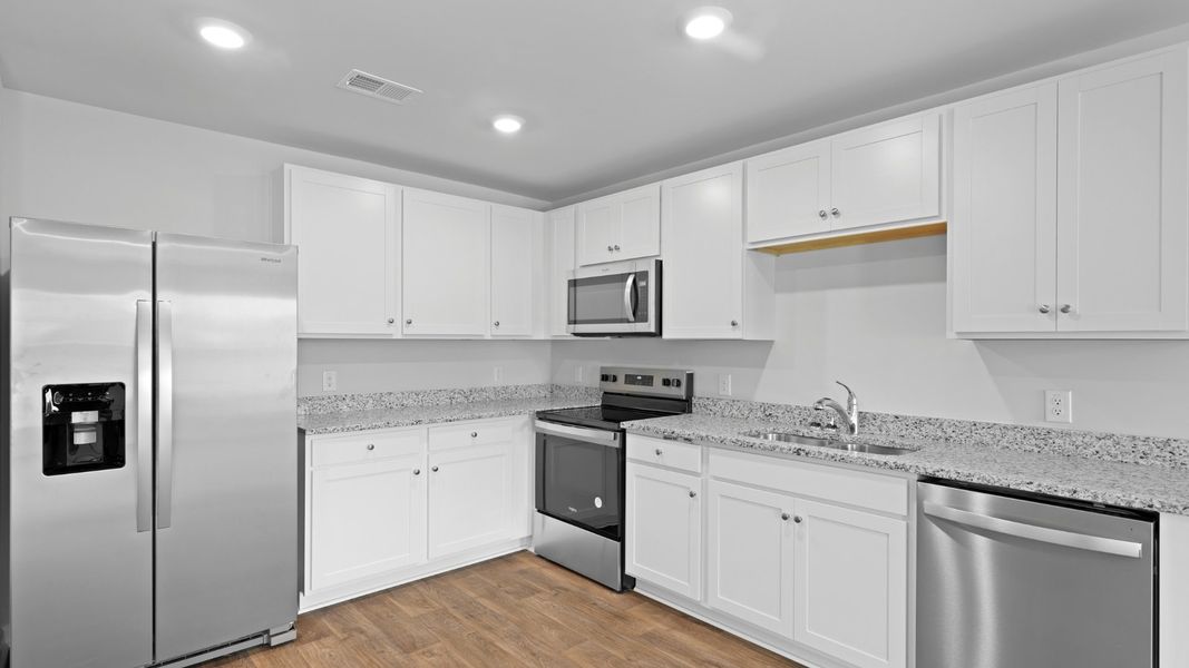 Furnished interior view inside a new home in Center Pointe, Santee (Image 2). Furnished interior view inside a new home in Center Pointe, Santee (Image 2).