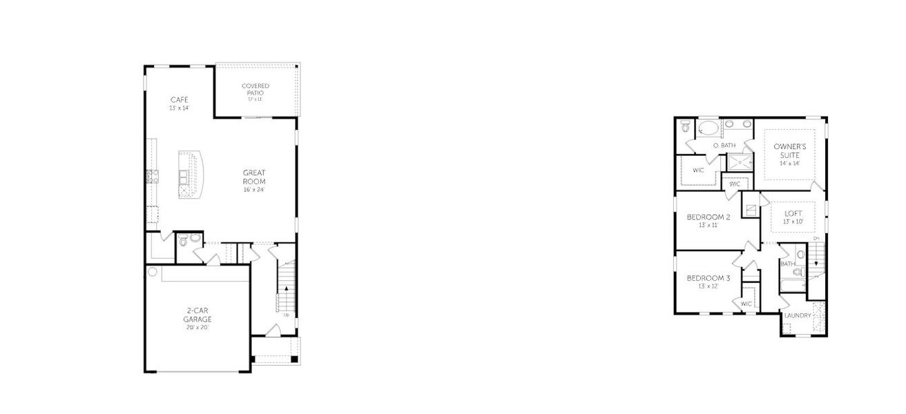 2D floor plan layout of this home in TrailMark, St. Augustine, FL (Image 5).