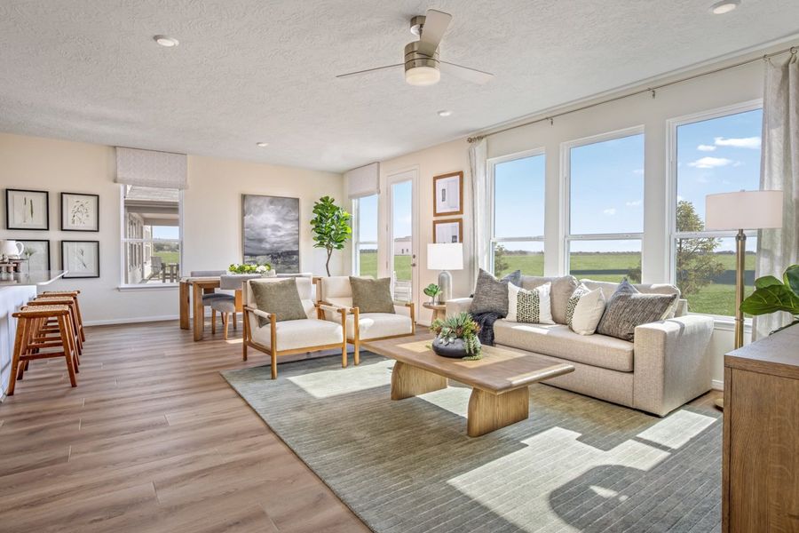 Representative furnished interior of a home built from the 1676 by KB Home in Brighton Preserve, Hockley (Image 3).