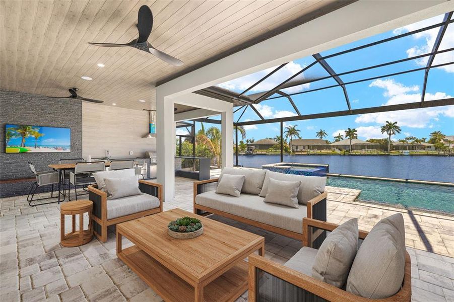 Exterior details and patio area of a home in , Cape Coral (Image 4). Exterior details and patio area of a home in , Cape Coral (Image 4).