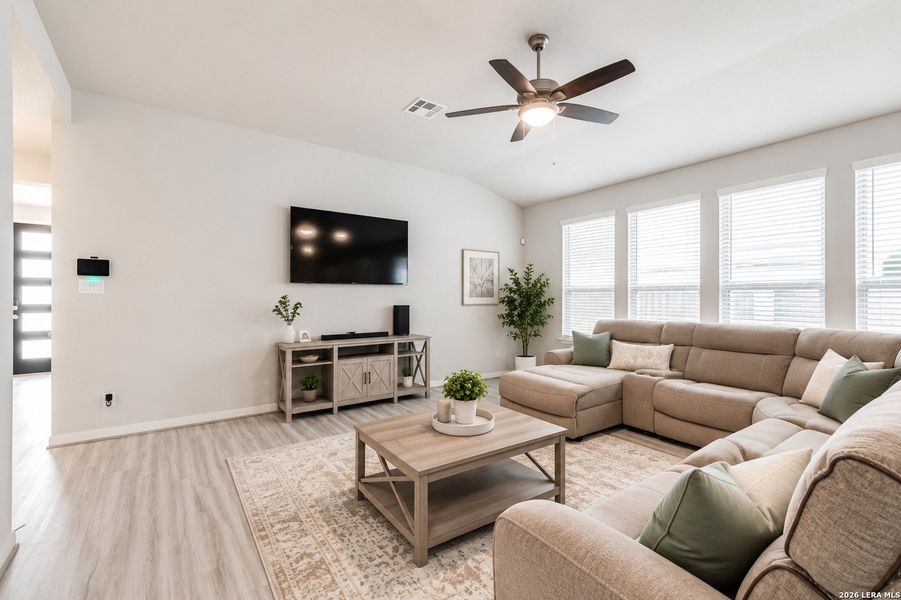 Furnished interior view inside a new home in Remington Ranch, San Antonio (Image 14). Furnished interior view inside a new home in Remington Ranch, San Antonio (Image 14).