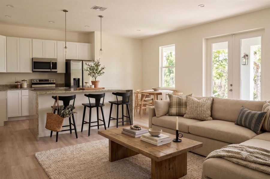 7 - Kitchen Family Room Staged