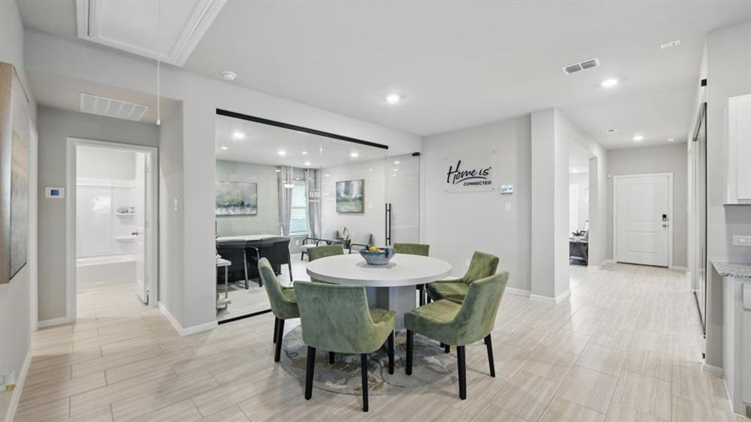 Furnished interior view inside a new home in The Hills at Reunion, Newark (Image 11).