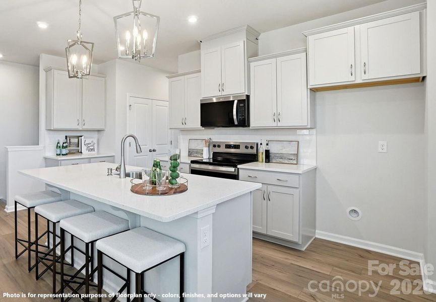 Photo is for representation purposes of floorplan only - colors, finishes, and options will vary.