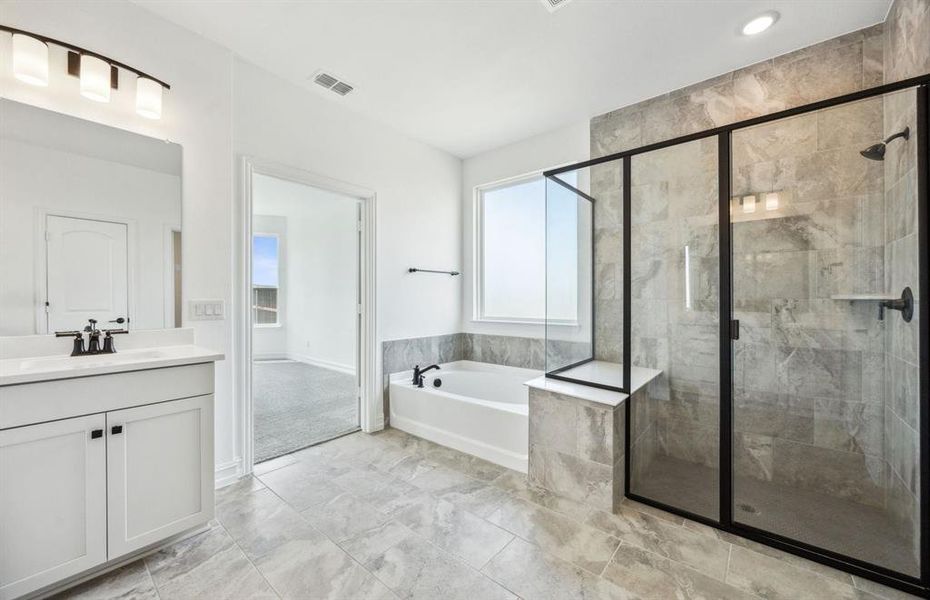 Oversized shower*real home pictured