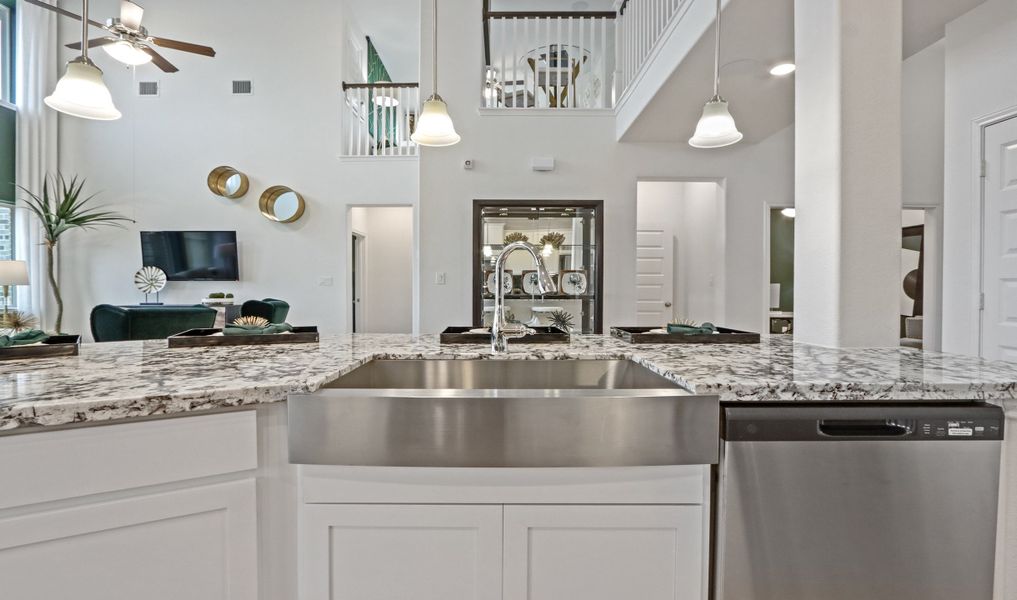 Kitchen overlooking great room