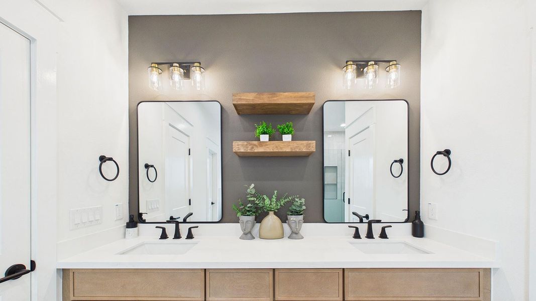 Primary bath with double sinks