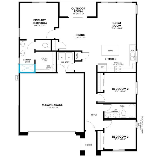 Floor 1: Optional Shower