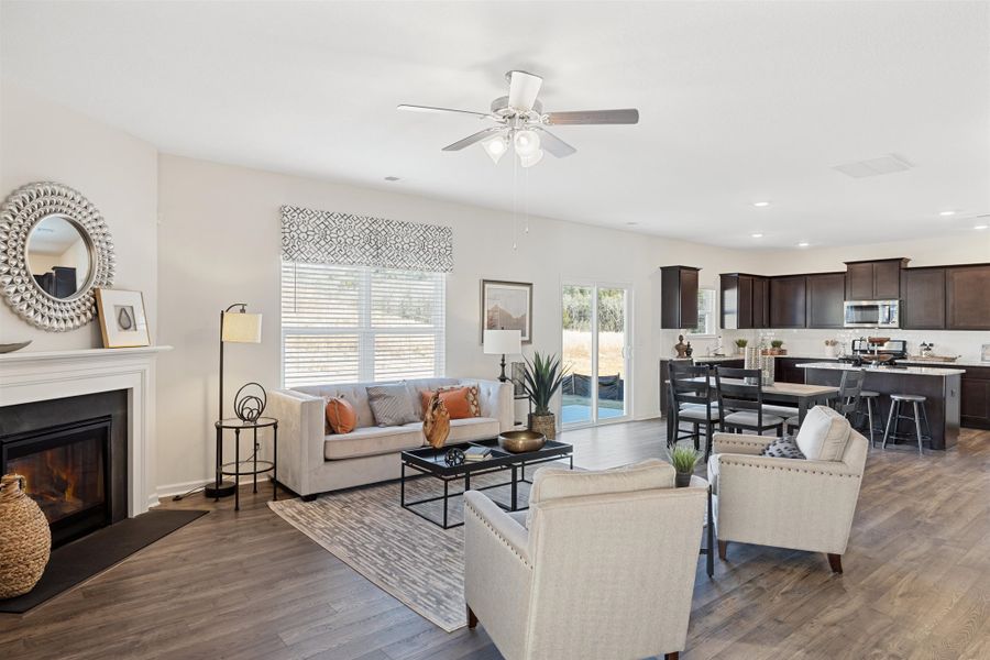 Representative furnished interior of a home built from the Hanover by D.R. Horton in Hillcrest Landing, McDonald (Image 12).