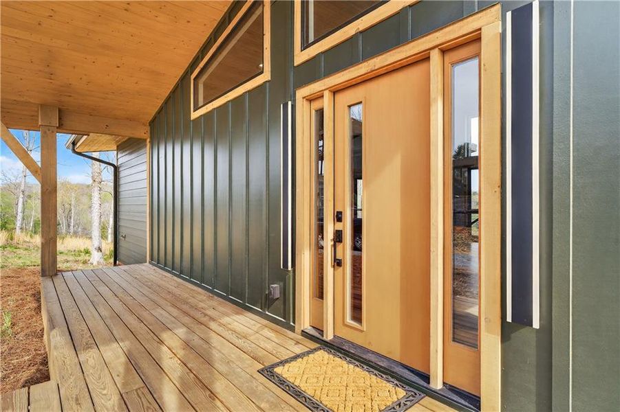 Exterior details and patio area of a home in , Ellijay (Image 23).